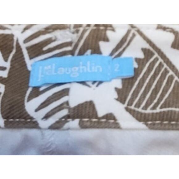 J.McLaughlin Lexi Slim Jeans • Sz 2 • Brown White Leaf Print • NWOT - Picture 8 of 12